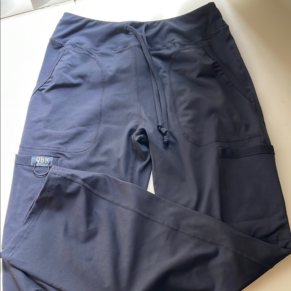QBK Black Scrubs Pants Size Medium